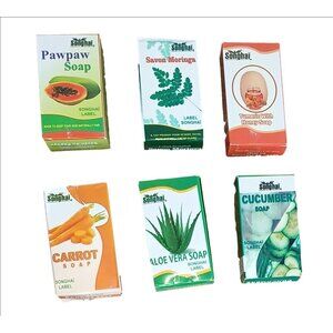Songhai Organic Soaps Papaya Moringa, Tumeric & Honey Aloe Vera Cucumber Carrot